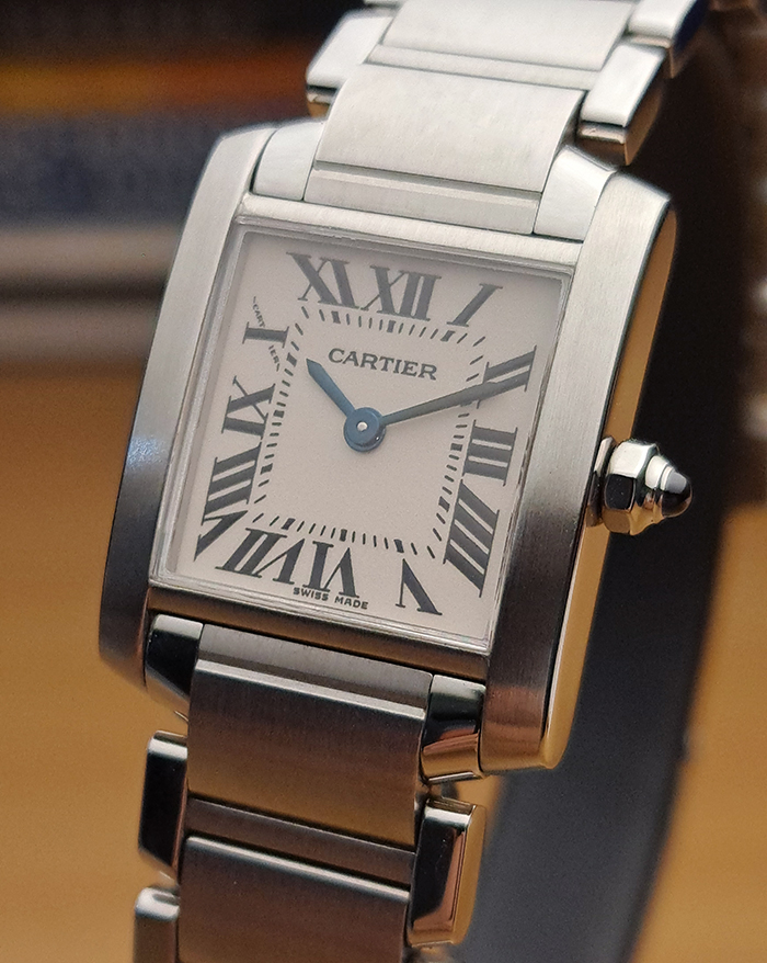 Small Ladies' Cartier Tank Francaise Quartz Wristwatch Ref. W51008Q3